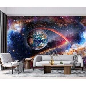 Galaxy Earth Space Wall Mural Wallpaper 140"x91"